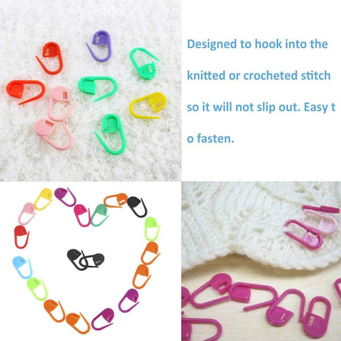 500 Pieces Colorful Knitting Markers Crochet Clips, Knitting Crochet Stitch Markers, Stitch Counter Needle Clips for Knitting DIY Craft Plastic Sa...