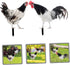 2pcs Decorative Garden Inserts Outdoor Sculpture Garden Poultry Statue Outdoor Sign Garden Stake Yard Sign Outside House Decor Garden Chicken Stat...