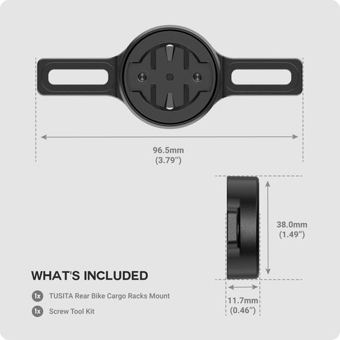 TUSITA Rear Bike Cargo Racks Mount Compatible with Garmin Varia RTL515, RTL510, RVR315, Magene L508...