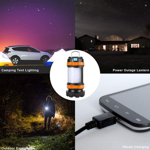 Camping Lantern Rechargeable , Alpswolf Camping Flashlight 4000 Capacity Power Bank,6 Modes, IPX4 Waterproof, Led Lantern Camping, Hiking, Outdoor...