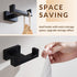 APLusee Double Robe Towel Hook, Stainless Steel Square Dual Coat Hook, Utility Bath Kitchen Storage Hanger Holder, Matte Black...