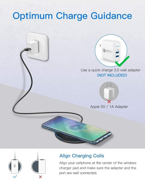 15W Wireless Charger Fast Charging Pad Slim Quick Charge Compatible with LG Velvet 5G, V30, G6 Phones...