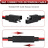ELECTOP 10AWG SAE Connector Extension Cable, SAE Quick Connector Disconnect Plug SAE Power Automotive Extension Cable Solar Panel Cable Wire(2 Pac...