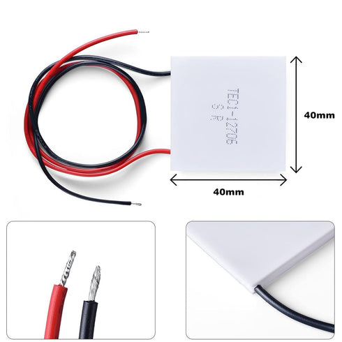 DUTTY 2pcs TEC1-12706 Semiconductor Refrigeration Tablets TEC1-12706 12V 6A Heatsink Thermoelectric Cooler Cooling Peltier Plate Module 40x40MM...