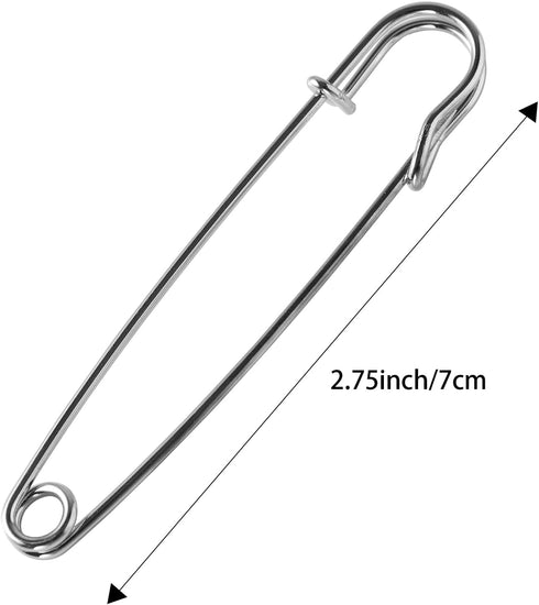 30 Pack Large Safety Pins, 2.75" Heavy Duty Blanket Pins for All Kinds of Handicrafts, Clothing, Blankets and Other Materials as Well as DIY Craft...