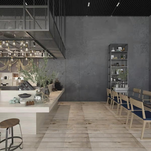 16"×118" Dark Grey Black Concrete Wallpaper Peel and Stick 3D Matte Textured Thick Concrete Cement Contact Paper Vinyl Wrap Removable DIY Tile Wal...