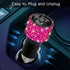 OTOSTAR Dual USB Car Charger, 4.8A Output, Bling Rhinestones Car Decorations Accessories Fast Charging Adapter for iPhones Android iOS, Samsung Ga...