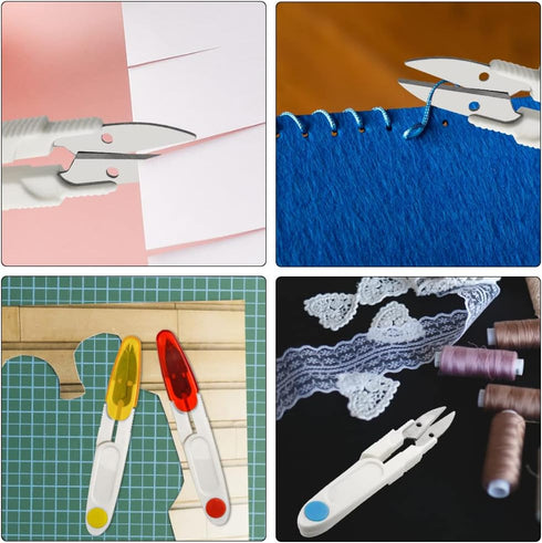 XINGYHENG 12Pcs Yarn Scissors U shaped Embroidery Scissors for DIY Art Project Household Supplies 4 Inch 4 Colors...