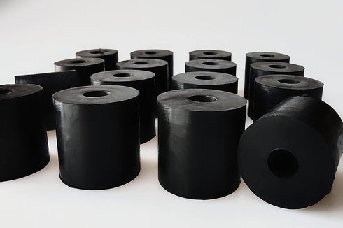 Multi Purpose Rubber Spacer 1 3/16 Inch OD x 3/8 Inch ID x 1 3/16 Inch Thickness Rubber Bushing Anti Vibration Spacer Black Round Neoprene Rubber ...