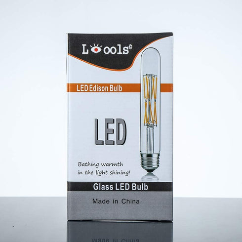 Leools T10 Led Bulbs,12W Dimmable Tubular Led Bulb,100 Watt Equivalent Edison Style Vintage LED Filament Light Bulb, E26 Long Tube Bulb,2700K Soft...