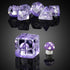 Mushroom Resin Dice Set D&D, DNDND 7PCS D&D Dice Set with Gift Velvet Bag for Dungeons and Dragons Role Playing Games and Tabletop Games?Purple Mu...