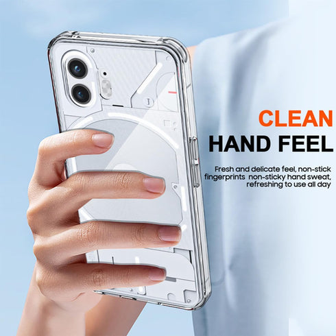 T Tersely for Nothing Phone 2 Clear Case, Hard PC Back + Soft TPU Bumper Crystal Clear Slim Fit Lightweight Transparent Skin Cover Shockproof Non-...
