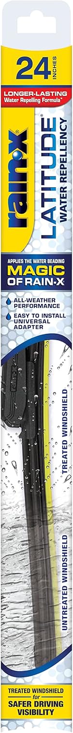 Rain-X 5079280-2 Latitude 2-In-1 Water Repellent Wiper Blades, 24 Inch Windshield Wipers (Pack Of 1), Automotive Replacement Windshield Wiper Blad...