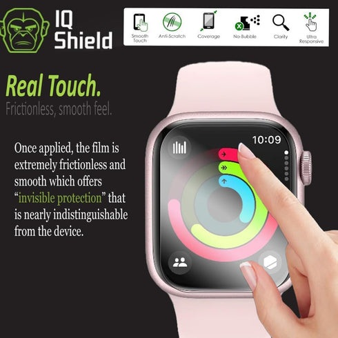 IQShield Screen Protector Compatible with Apple Watch Series 9/8/7 (45mm)(6-Pack) Anti-Bubble Clear TPU Film...