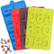 4 Pcs Silicone Numbers Alphabets Trays Molds, FineGood 26 letters & Numbers Candy Mould Biscuit Chocolate DIY Baking Pans Ice Cube Making Trays -g...