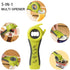 Jar Opener Bottle Opener for Weak Hands, 5-in-1 Multi-Functional Can Opener Bottle Opener Kit with Silicone Handle, Easy to Use for Children, Elde...