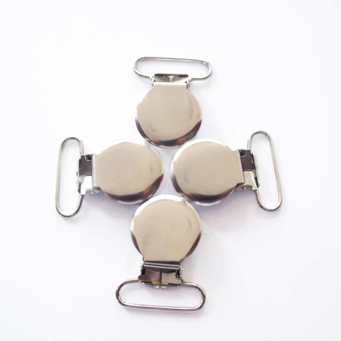 1" Pacifier Suspender Clips, Pacifier Clips with Plastic Teeth Insert to Protect Fabric Perfect for Crafts Making Pacifier Holders/Bib/Dummy/Toy H...