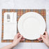 Restaurantware 16 x 12 Inch Dining Table Placemats Set Of 6 Rectangle Kitchen Table Mats - Vintage Style Easy To Clean Plastic Scotch Plaid Placem...