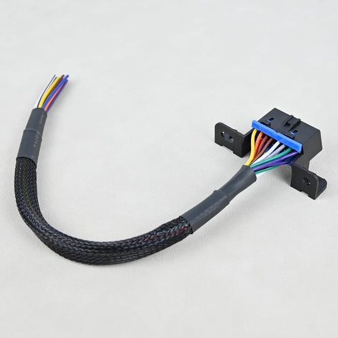 16 Pin J1962F OBD2 Female Connector to Open Cable OBDII Dash Port Pigtail Fixed Wire Harness Fixed Harness DIY 12" / 30 cm...