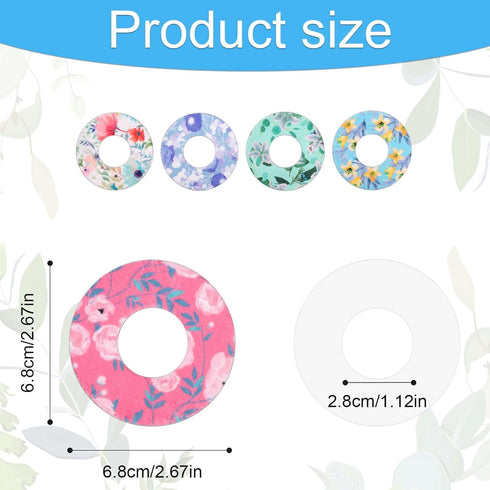 25pcs Sensor Covers for Libre 1/2, Waterproof Flower Pattern Blood Sugar Monitor Patch Adhesive Patches Sensor Sticker Accessories Compatible with...