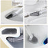 Toilet Brush and Holder, Silicone Toilet Bowl Brush with Ventilated Holder Cleaning Supplies Toilet Cleaner Brush Bathroom Accessories (Black)...