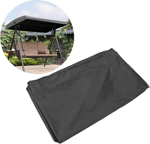 Outdoor Patio Swing Canopy Cover, Waterproof Swing Chair Porch Top Sun Shade UV Resistant Awning Glider Windproof Hammock Roof Protection Replacem...