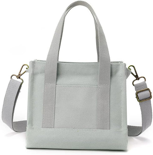 Mini Tote Bag for Women Canvas Crossbody Purse...