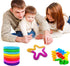 Pop Tubes, 14Pack Pop Tube Fidget Toys for Kids and Sensory Toys for Children and Adult, Fidget Tubes for Stress and Anxiety Relief, Learning Toys...