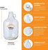 FastRack 1 gal Jug W/Twin bubble Airlock, Polyseal Lid, #6.5 Drilled Stopper...