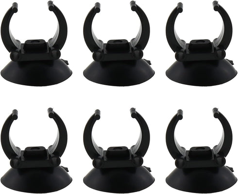 Sucker Clip 6pcs Black Plastic Replacement Fish Tank Aquarium Heater Suction Cups Clips Suckers...