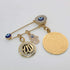 muslim islam AYATUL KURSI Allah Turkish evil eye hamsa hand of fatima Stainless Steel brooch pin...