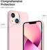 ORNARTO Compatible with iPhone 13 Mini Case, Slim Liquid Silicone 3 Layers Full Covered Soft Gel Rubber with Microfiber Case Cover 5.4 inch-Pink...