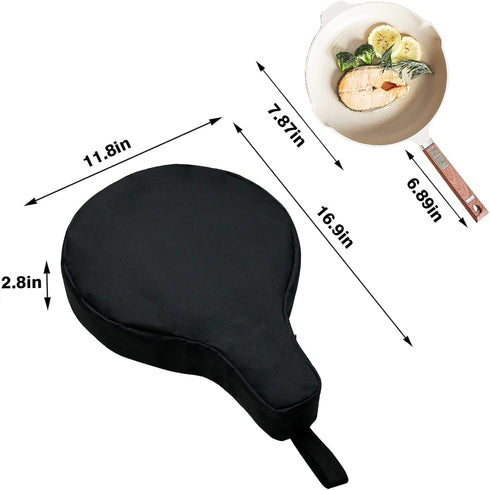 Cast Iron Camping Skillet Bag for 8/10/12In Skillets, DOKSMERIA Durable Skillet Pan Storage Bag Water Resistant Frying Pan Bag with Hanging Loop, ...
