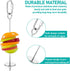 Bird Skewer, Bird Food Holder Bird Cage Food Holder Hanging Food Bird Skewer Stainless Steel Parrot Hanging Vegetable Fruit Feeder Parrot Foraging...
