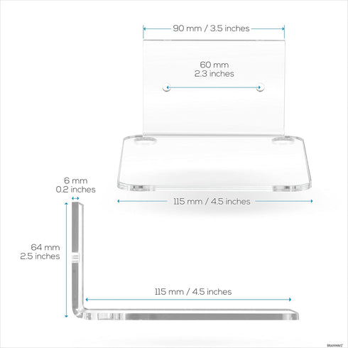 4.5" Small Baby Monitors & Speaker Wall Mount Shelf, Adhesive & Screw in, Also for Security Cameras, WiFi Routers, Decor, Plants, Photos, Kitchen,...