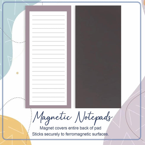 4 Pack Magnetic Notepads for Refrigerator, 50 Pages/Book Grocery List Magnet Pad for Fridge, Design Magnetic Grocery List Pad for Fridge, Grocery ...