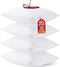 Utopia Bedding Waterproof Queen Size Pillow Protectors Zippered (4 Pack, White), Dust Mite and Bed Bug Proof Pillow case Protectors, Moisture Wick...