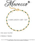 MEVECCO Dainty Gold Beads Bracelets,18K Gold Plated Handmade Cute Emerald Zircon Bead Chain Minimalist Bracelet for Women Jewelry Gifts...