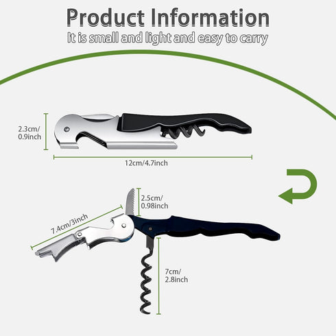Professional Wine Opener,Best Bottle Opener For Beer or Wine, All-In-One Waiters Corkscrew,The Favored Choice of Sommeliers, Waiters and Bartender...