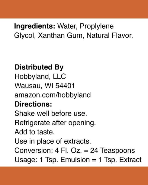 Hobbyland Bakery Emulsions (Almond Flavoring, 4 fl oz), Almond Baking Emulsion, Made in small batches....