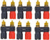 YXQ Dual 4mm 2-Way Banana Plugs 6Pcs Jack Socket Binding Post for Speaker Amplifier Terminal Black Red Plastic Shell...