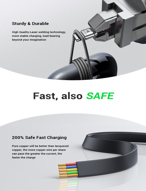 LISEN Retractable USB C Cable?2 Pack? Extension USB C Cable, USB C to USB C Cable, 60W 3.3FT Adjustable&Portable Fast Charging USB C Cable, for iP...