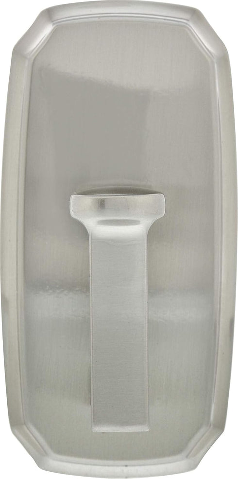 HIGH & MIGHTY 515804 Decorative Metal Hook, Easy Tool-Free Dry Wall Installation, Scalloped, Holds up to 25lb, Satin Nickel...