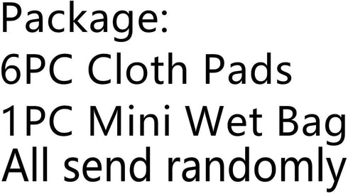 7PCS Pack Reusable Washable Incontinence Cloth Pads Including 6PCS Heavy Flow Feminine Hygiene Bamboo Charcoal Cloth Sanitary Pads Reusable Menstr...