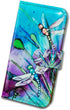 Case for iPhone 12 Mini, Cute Dragonfly Leather Flip Phone Case Wallet Cover with Card Slot Holder Kickstand for iPhone 12 Mini...