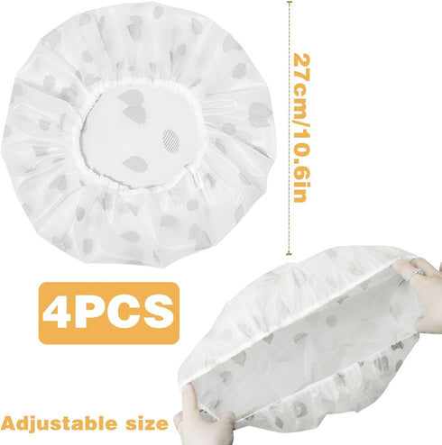 4Pcs Bowl Covers, Elastic Bowl Covers Adjustable Reusable Bowl Covers for Bread Proofing, Bread Proofing Cover Sourdough Covers for Proofing, Sour...