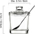 Vencer Sugar Bowl Clear Glass With Lid and Stainless Steel Sugar Serving Spoon, 6.3 Ounces (180 ML),Sugar Canister, Sugar Dispenser, VFO-027...