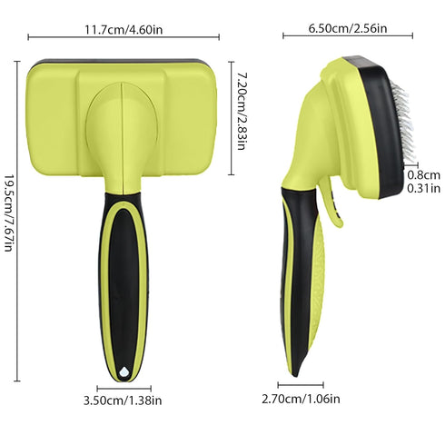 Self cleaning slicker brush for dogs and cats, skin-friendly grooming cat brush, easy-to-clean dog hair brush, depilatory brush, hair brush puppy ...