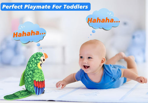 Toddler Toys - Talking Parrot Repeats What You Said, Interactive Toy Electronic Stuffed Animals Plush Pet Doll for Babies Kids Boys Girls Party Bi...