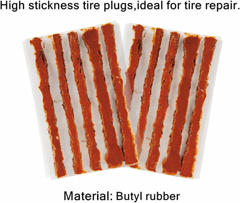 100pcs Tire Plugs, Rubber Tire Repair Plugs for Tubeless Off-Road Tires Car, ATV, UTV, Wheelbarrow(4"/8") (4" x1/4", Brown)...